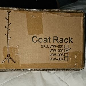 Wooden White Coat Rack New In Box. 42x7x18cm. 8 Hooks